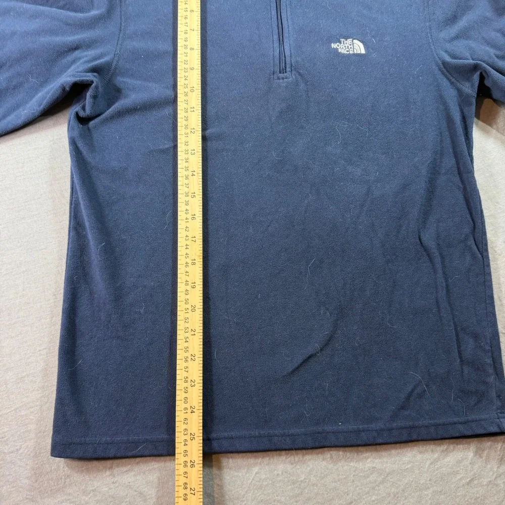The North Face TKA 100 Fleece Pullover Mens Small Navy Blue Good 1/4 Zip Jacket